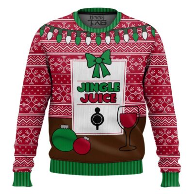 Hooktab Jingle Juice Beverage Ugly Christmas Sweater
