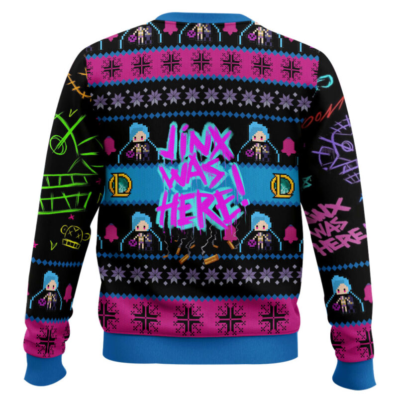 Hooktab Jinx League Of Legends Ugly Christmas Sweater Hooktab Jinx League Of Legends Ugly Christmas Sweater