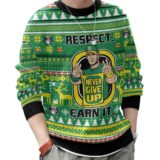 Hooktab John Cena Respect Earn It Never Give Up WWE Ugly Christmas Sweater