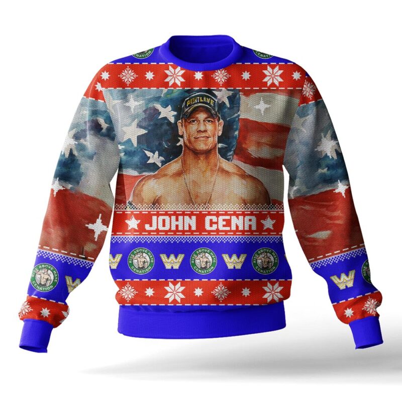 Hooktab John Cena WWE Ugly Christmas Sweater Hooktab John Cena WWE Ugly Christmas Sweater