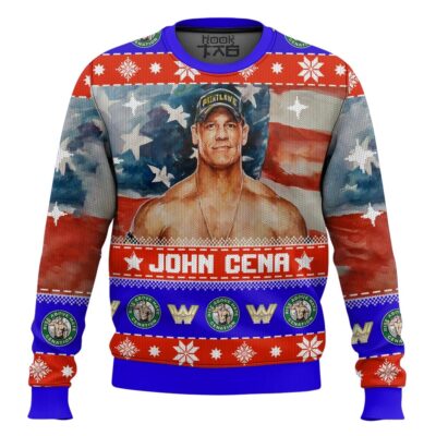 Hooktab John Cena WWE Ugly Christmas Sweater