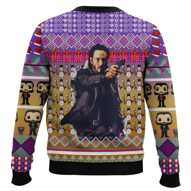 Hooktab John Wick I'm Back Ugly Christmas Sweater Hooktab John Wick I'm Back Ugly Christmas Sweater