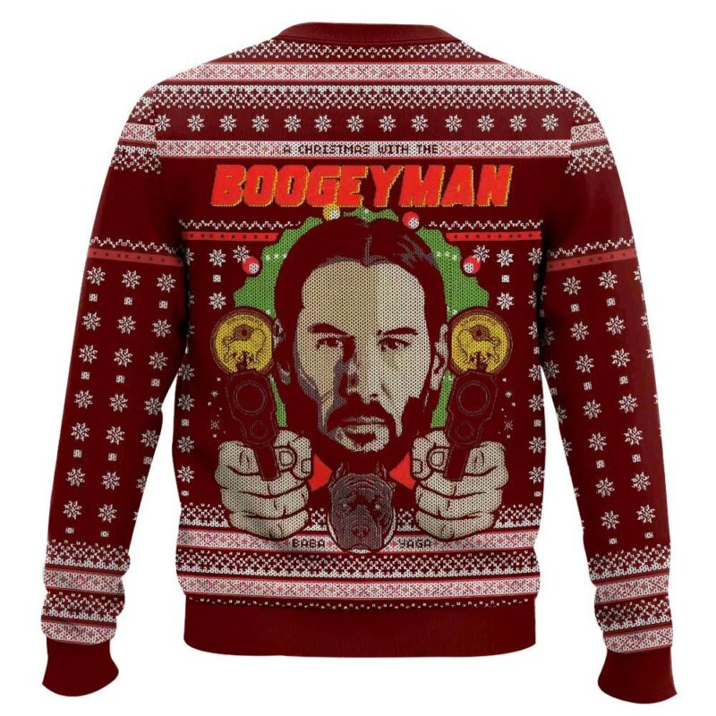Hooktab John Wick The Boogeyman Ugly Christmas Sweater Hooktab John Wick The Boogeyman Ugly Christmas Sweater