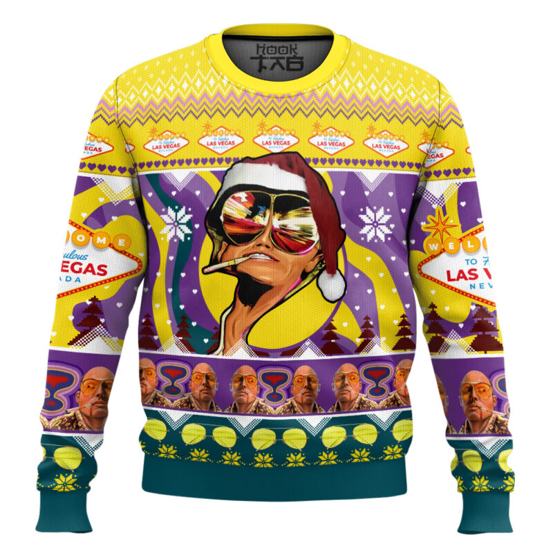 Hooktab Johnny Depp Fear And Loathing In Las Vegas Ugly Christmas Sweater
