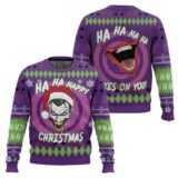 Hooktab Joker Ha Ha Happy Christmas Ugly Christmas Sweater