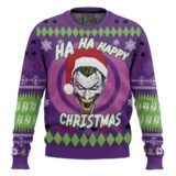 Hooktab Joker Ha Ha Happy Christmas Ugly Christmas Sweater