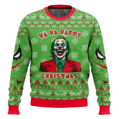 Hooktab Joker Happy Christmas Ugly Christmas Sweater