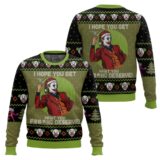 Hooktab Joker I Hope You Get What You Deserve Ugly Christmas Sweater