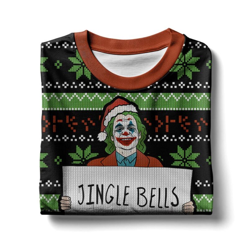 Hooktab Joker Jingle Bells Batman Smells Ugly Christmas Sweater Hooktab Joker Jingle Bells Batman Smells Ugly Christmas Sweater