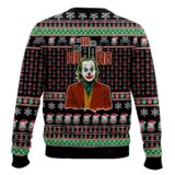 Hooktab Joker "Put On A Happy Face For Christmas" Ugly Christmas Sweater
