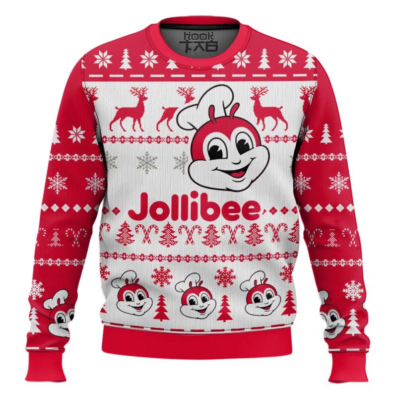 Hooktab Jollibee Ugly Christmas Sweater