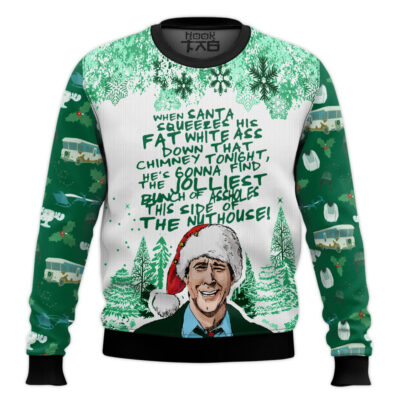 Hooktab Jolliest Bunch Of Assholes National Lampoon's Vacation Ugly Christmas Sweater