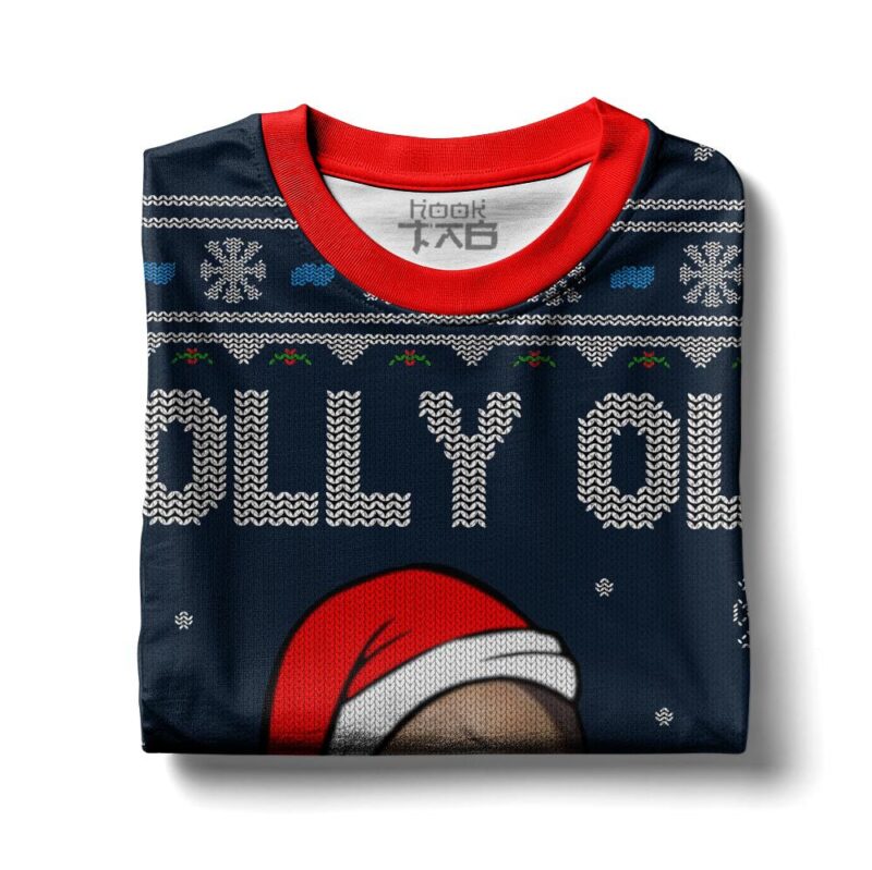 Hooktab Jolly Old Saint Nick Nicolas Cage Ugly Christmas Sweater Hooktab Jolly Old Saint Nick Nicolas Cage Ugly Christmas Sweater