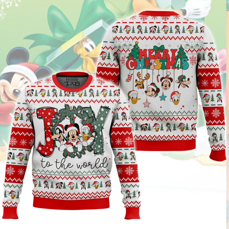 Hooktab Joy To The World Ugly Christmas Sweater Hooktab Joy To The World Ugly Christmas Sweater