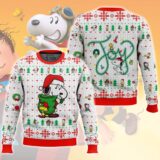 Hooktab Joyful Moment The Charlie Brown and Snoopy Show Ugly Christmas Sweater