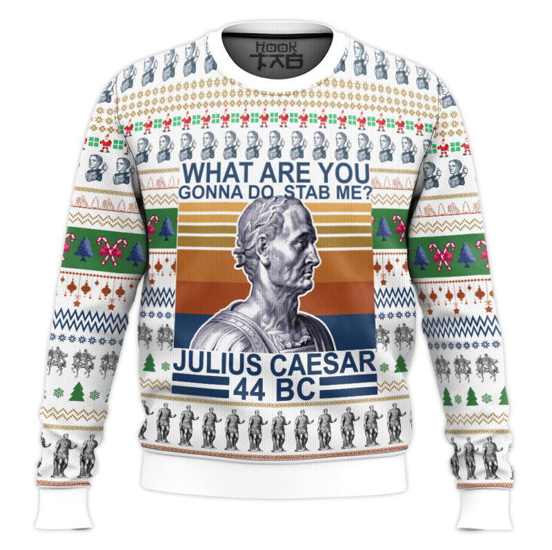 Hooktab Julius Caesar Ugly Christmas Sweater