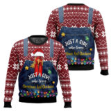 Hooktab Just A Girl Who Loves Chickens Ugly Christmas Sweater
