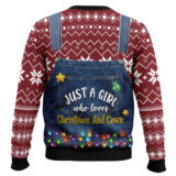Hooktab Just A Girl Who Loves Christmas And Cows Ugly Christmas Sweater