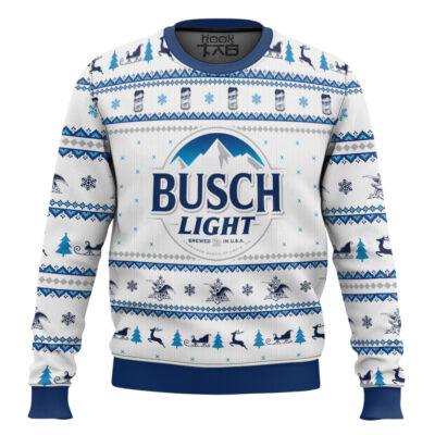 Hooktab Just Busch Light Ugly Christmas Sweater