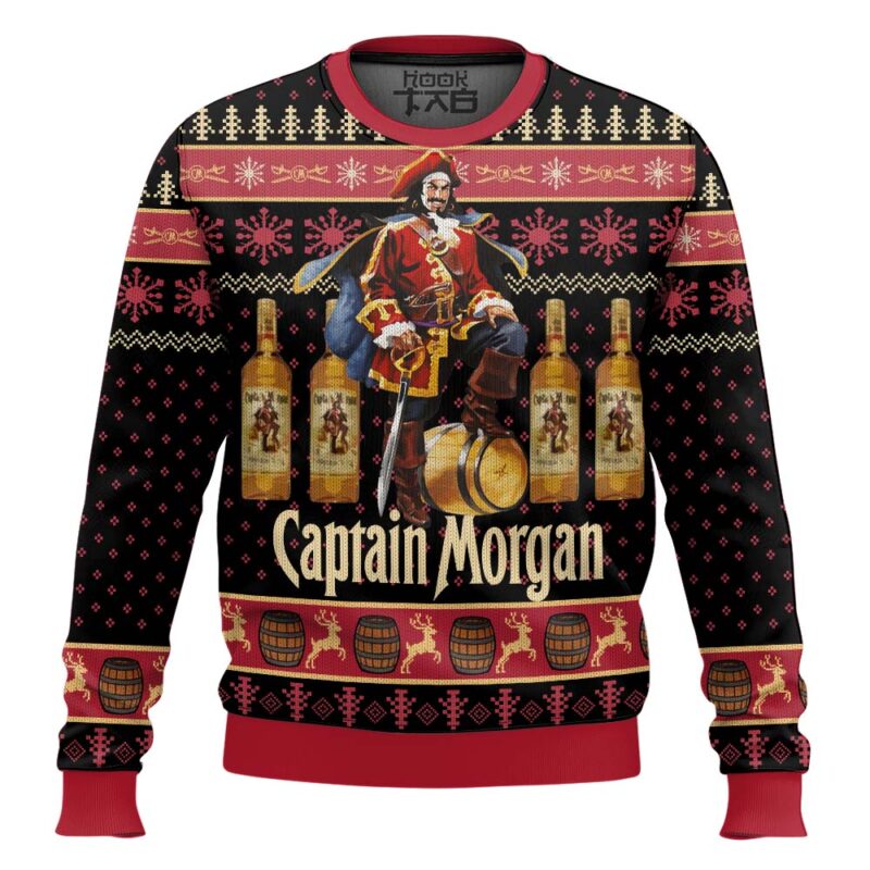 Hooktab Just Captain Morgan Ugly Christmas Sweater