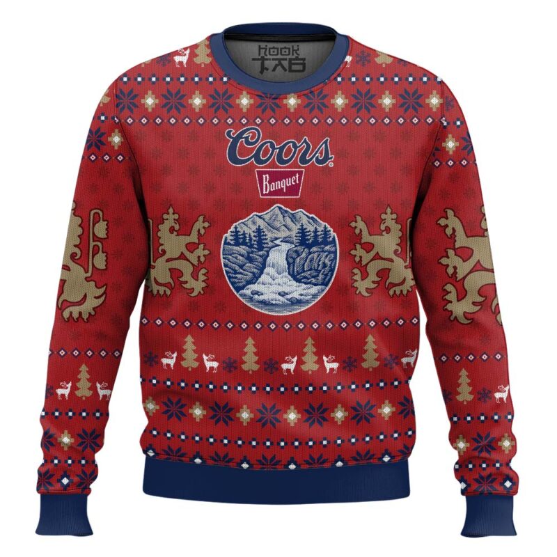 Hooktab Just Coors Banquet Ugly Christmas Sweater