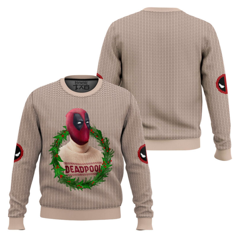 Hooktab Just Deadpool Ugly Christmas Sweater Hooktab Just Deadpool Ugly Christmas Sweater