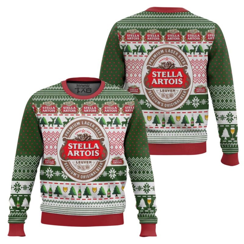 Hooktab Just Stella Artois Ugly Christmas Sweater Hooktab Just Stella Artois Ugly Christmas Sweater