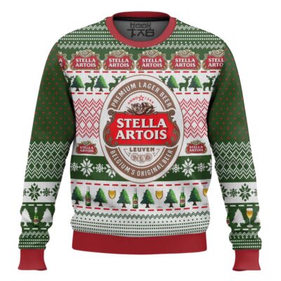 Hooktab Just Stella Artois Ugly Christmas Sweater