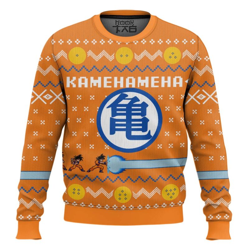 Hooktab Kamehameha Dragon Ball Ugly Christmas Sweater