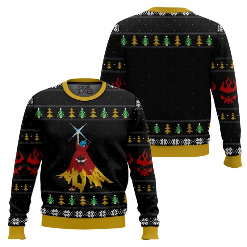Hooktab Kamina Gurren Lagann Ugly Christmas Sweater Hooktab Kamina Gurren Lagann Ugly Christmas Sweater