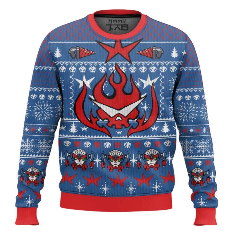 Hooktab Kamina Tengen Toppa Gurren Lagann Ugly Christmas Sweater