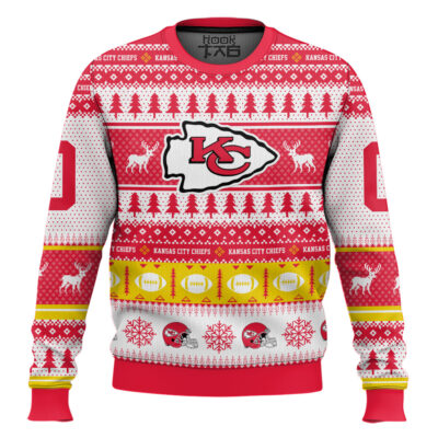 Hooktab Kansas City Chiefs - Custom Name And Number Ugly Sweater
