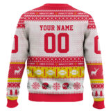 Hooktab Kansas City Chiefs - Custom Name And Number Ugly Sweater