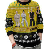Hooktab Karate Kid vs Cobra Kai Ugly Christmas Sweater