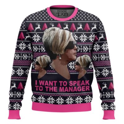 Hooktab Karen Want To Speak To Manager Meme Ugly Christmas Sweater