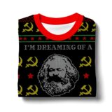Hooktab Karl Marx "I'm Dreaming Of A Red Christmas" Ugly Christmas Sweater