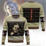 Hooktab Keep Calm The Texas Chain Saw Massacre Ugly Christmas Sweater