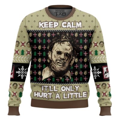 Hooktab Keep Calm The Texas Chain Saw Massacre Ugly Christmas Sweater