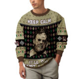 Hooktab Keep Calm The Texas Chain Saw Massacre Ugly Christmas Sweater