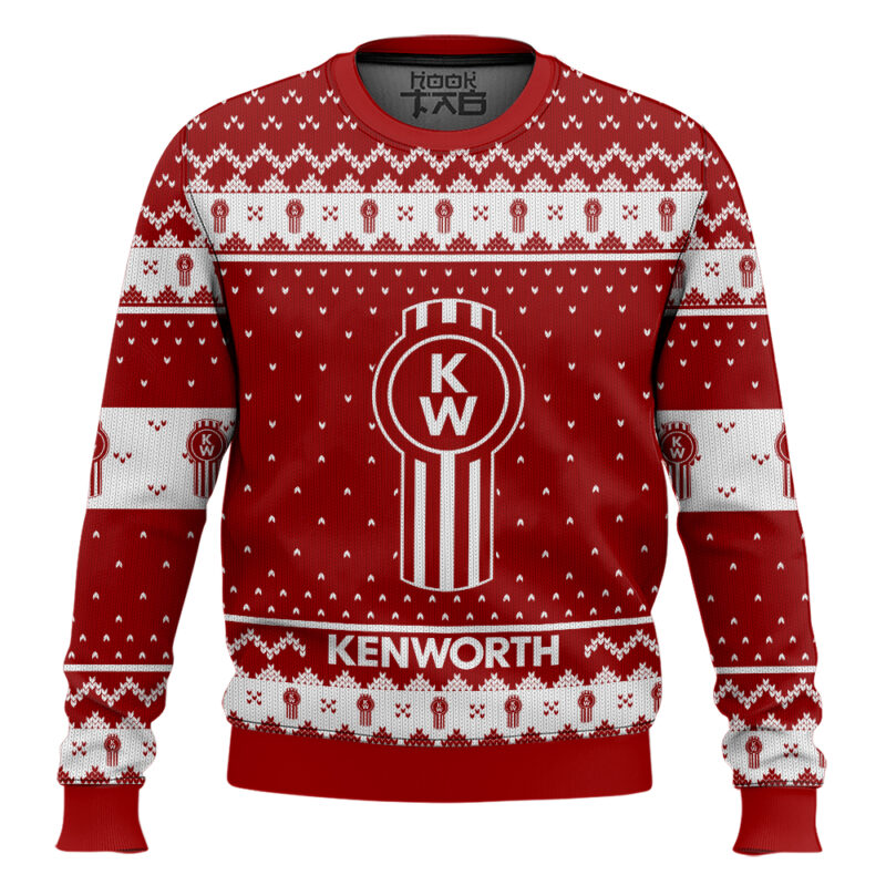 Hooktab Kenworth Semi Truck Ugly Christmas Sweater
