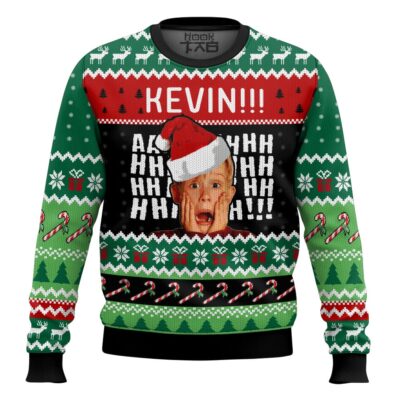 Hooktab Kevin Ahh Home Alone Ugly Christmas Sweater