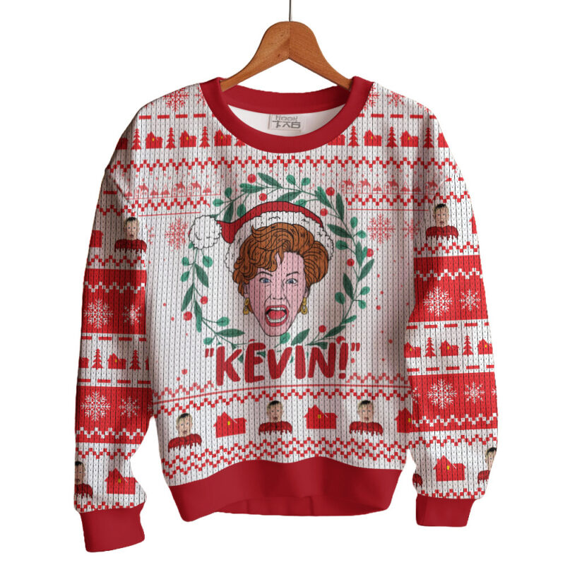 Hooktab Kevin Home Alone Ugly Christmas Sweater Hooktab Kevin Home Alone Ugly Christmas Sweater