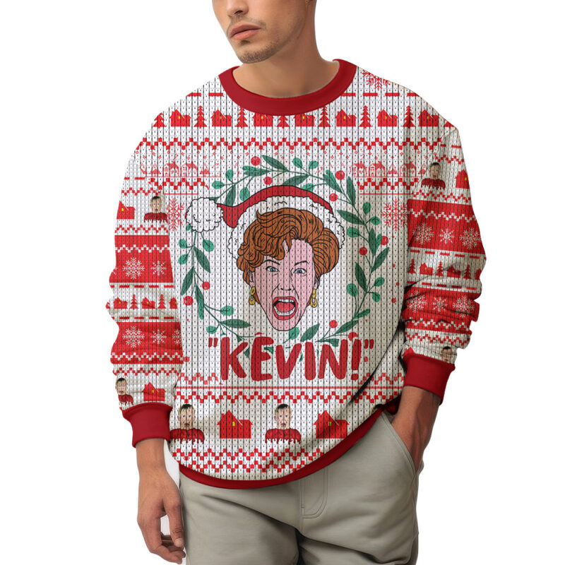 Hooktab Kevin Home Alone Ugly Christmas Sweater Hooktab Kevin Home Alone Ugly Christmas Sweater