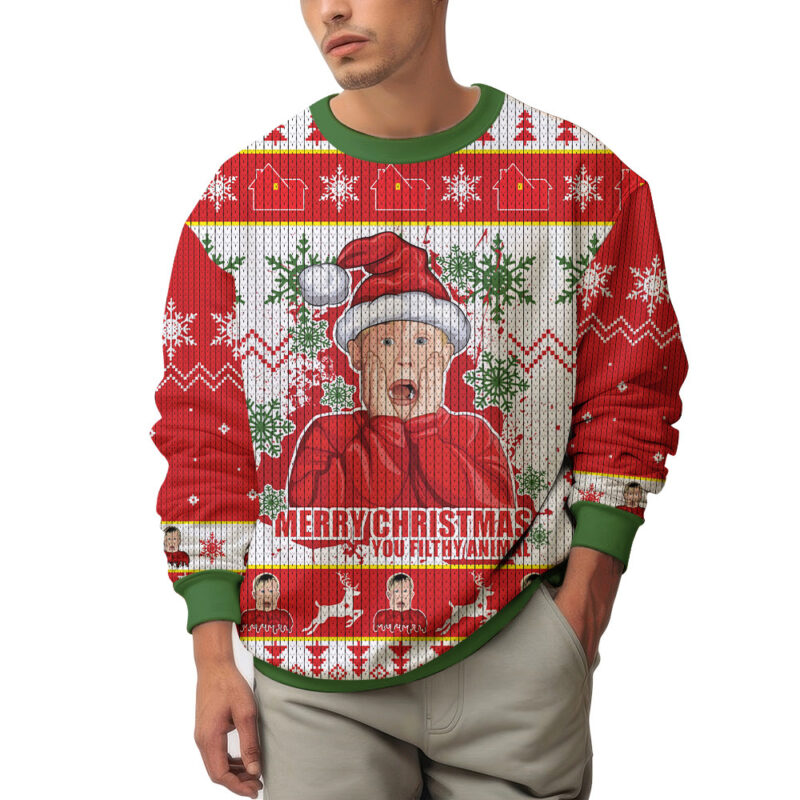 Hooktab Kevin Mccallister Home Alone Ugly Christmas Sweater Hooktab Kevin Mccallister Home Alone Ugly Christmas Sweater