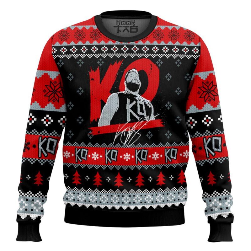 Hooktab Kevin Owens Ko WWE Ugly Christmas Sweater