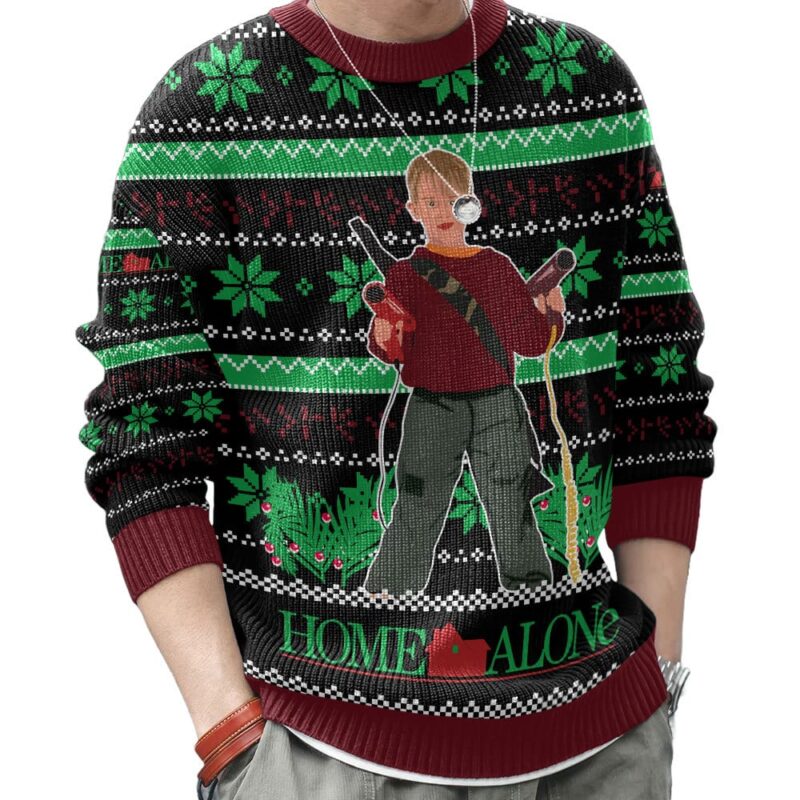 Hooktab Kevin Ready Home Alone Ugly Christmas Sweater Hooktab Kevin Ready Home Alone Ugly Christmas Sweater