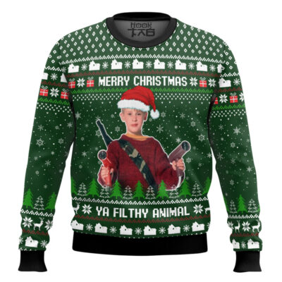 Hooktab Kevin Ya Filthy Animal Home Alone Ugly Christmas Sweater