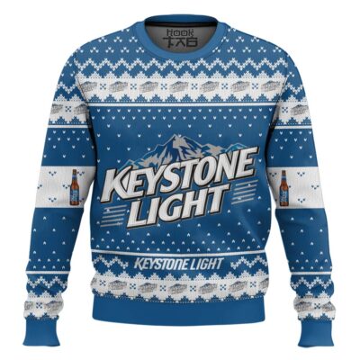 Hooktab Keystone Light American Beer Ugly Christmas Sweater