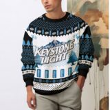 Hooktab Keystone Light Beer Ugly Christmas Sweater