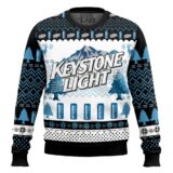 Hooktab Keystone Light Beer Ugly Christmas Sweater